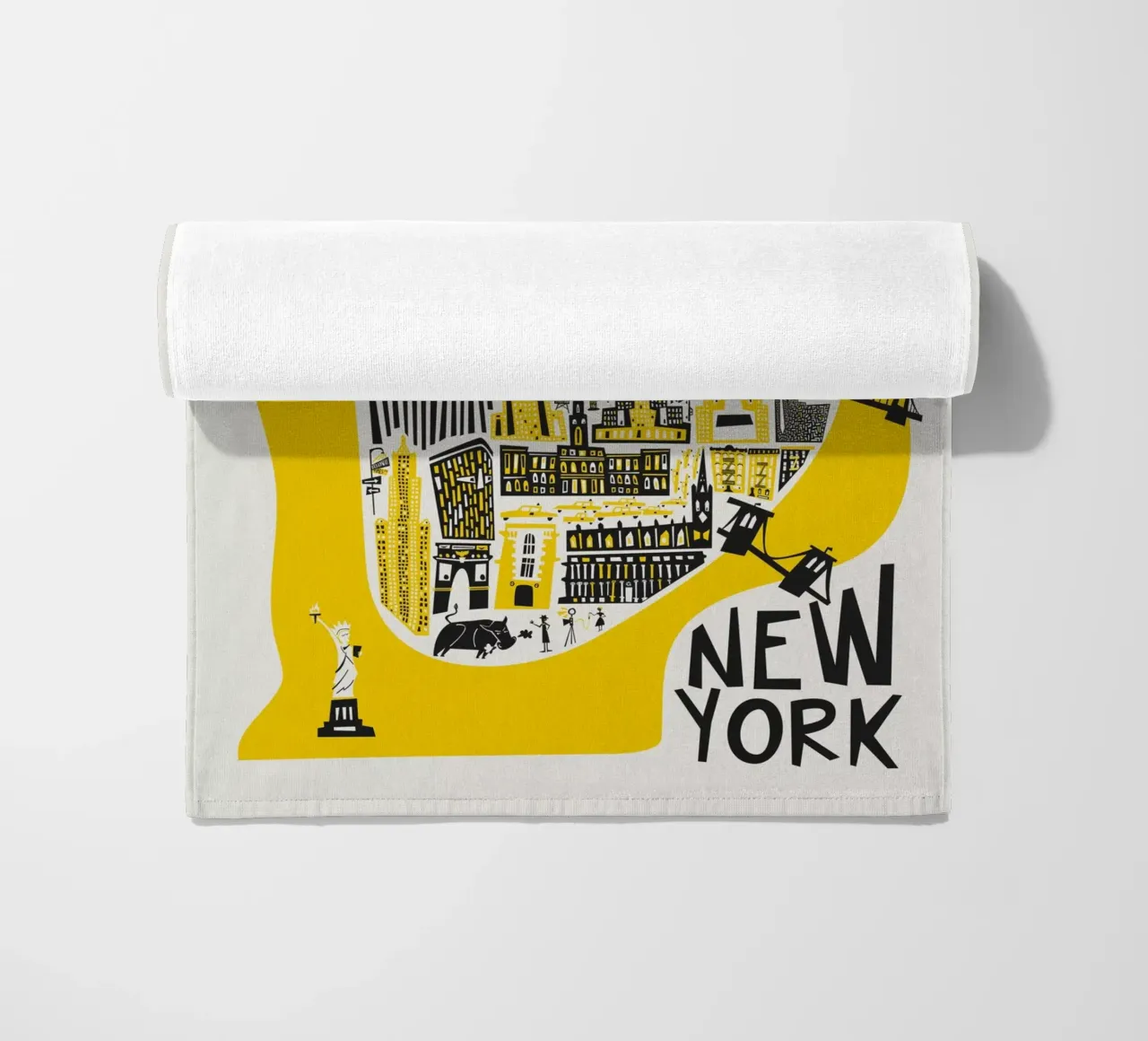 Manhattan New York Mappa telo mare da Fox & Velvet