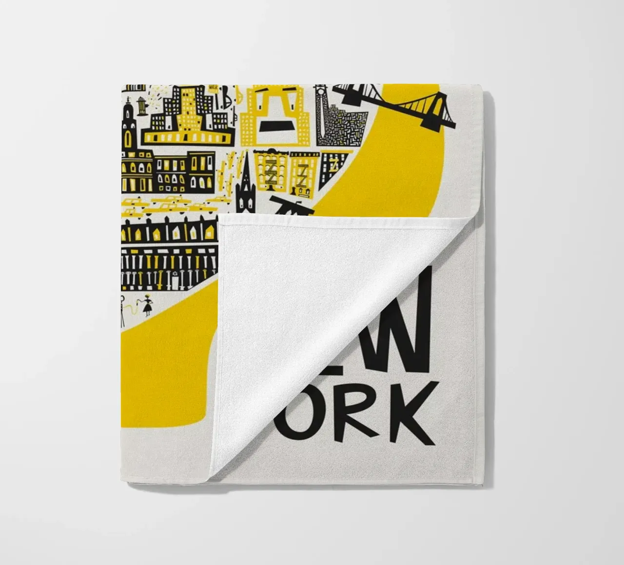 Manhattan New York Mappa telo mare da Fox & Velvet