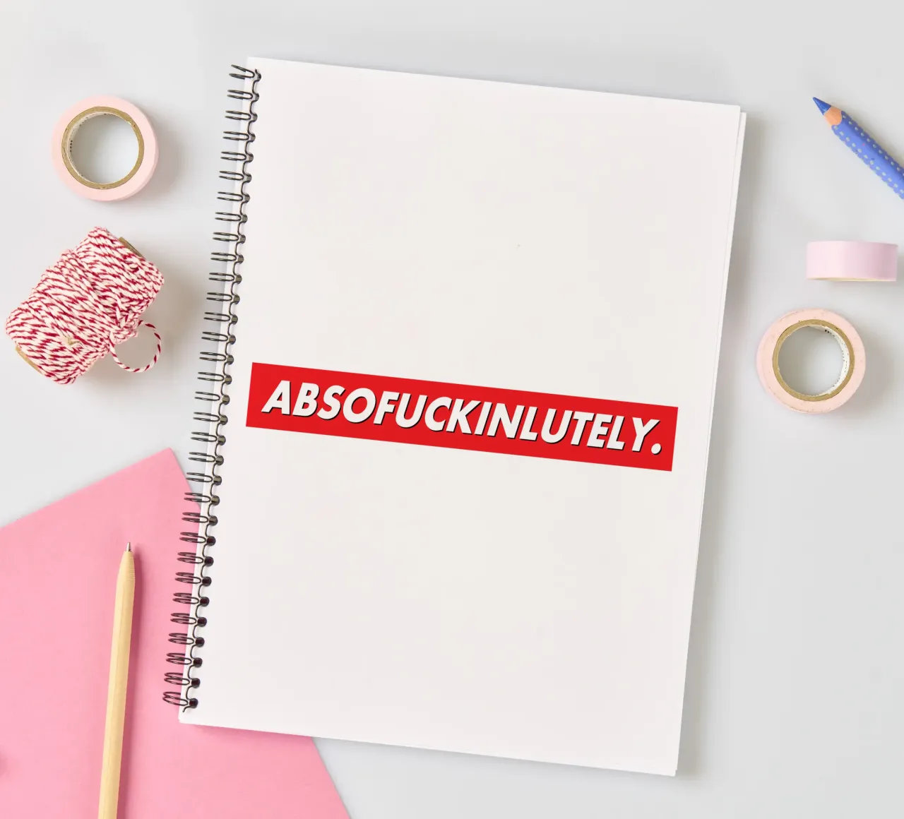 ABSOFUCKINLUTELY spiral notebook by QuooodZ by MooodzArt