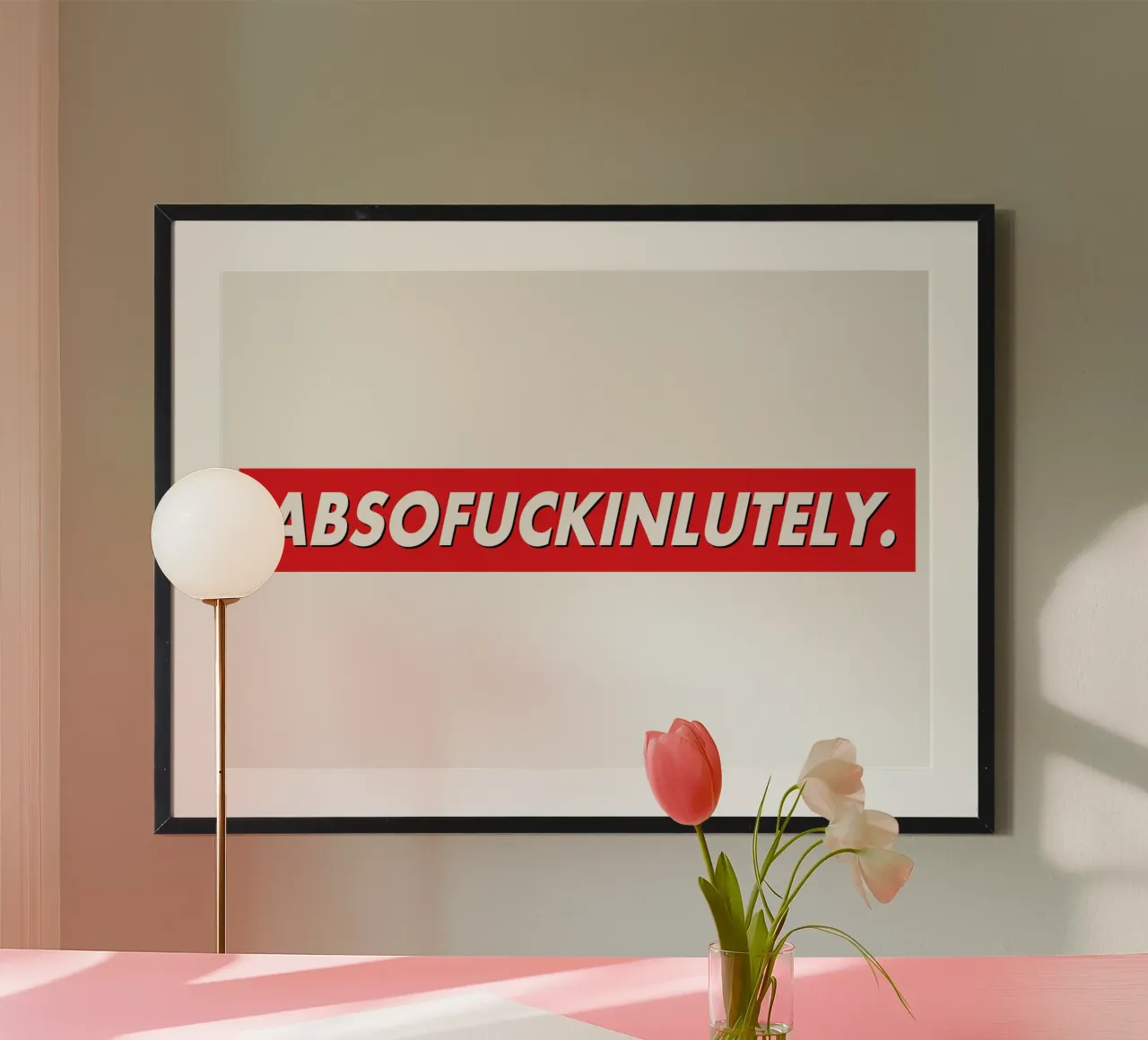ABSOFUCKINLUTELY poster with aluminum frame by QuooodZ by MooodzArt
