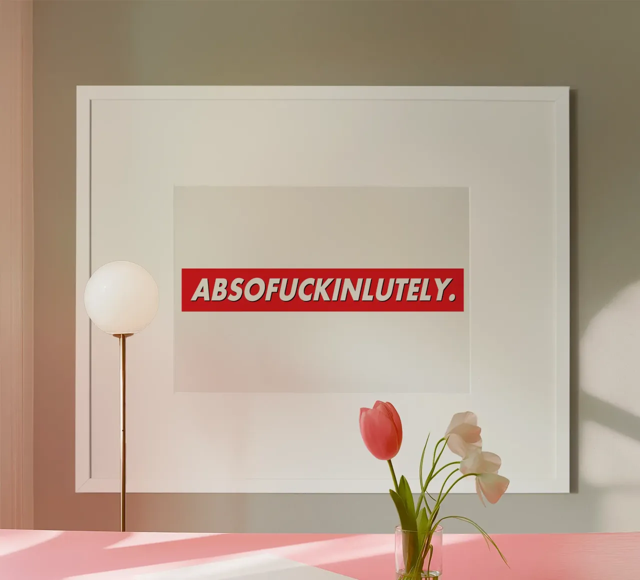 ABSOFUCKINLUTELY poster with aluminum frame by QuooodZ by MooodzArt