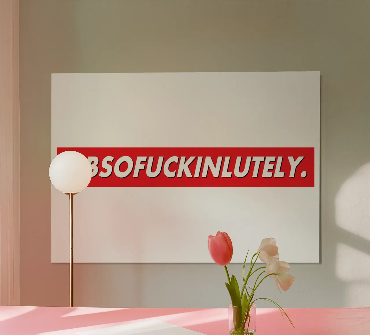 ABSOFUCKINLUTELY poster with aluminum frame by QuooodZ by MooodzArt