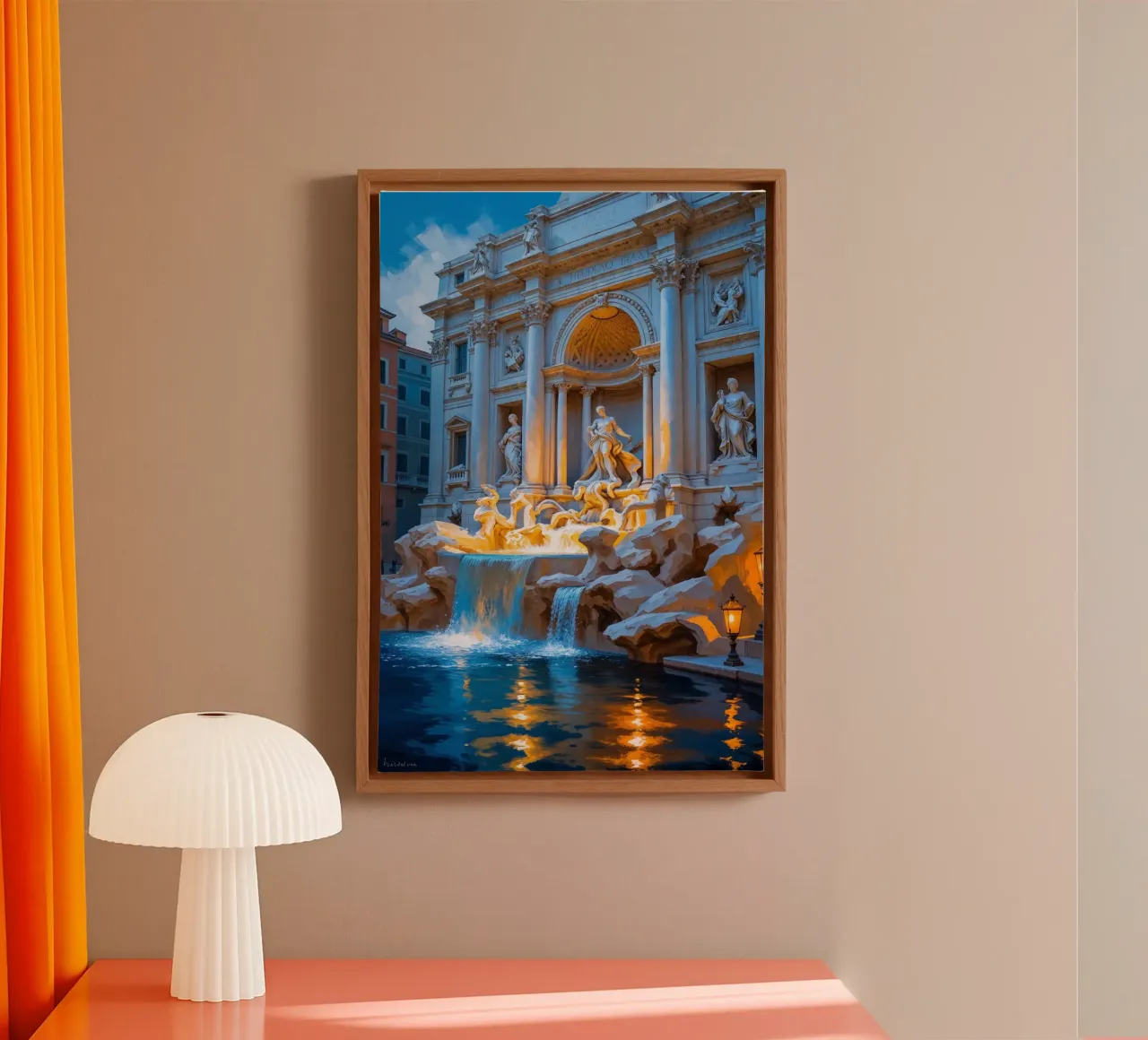Timeless Elegance of Trevi Fountain tela con Cornice a cassetta da AlbertKlee