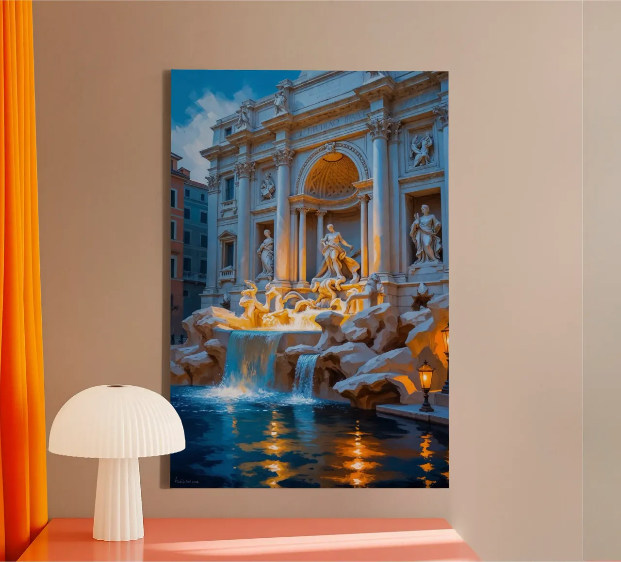 Timeless Elegance of Trevi Fountain tela con Cornice a cassetta da AlbertKlee