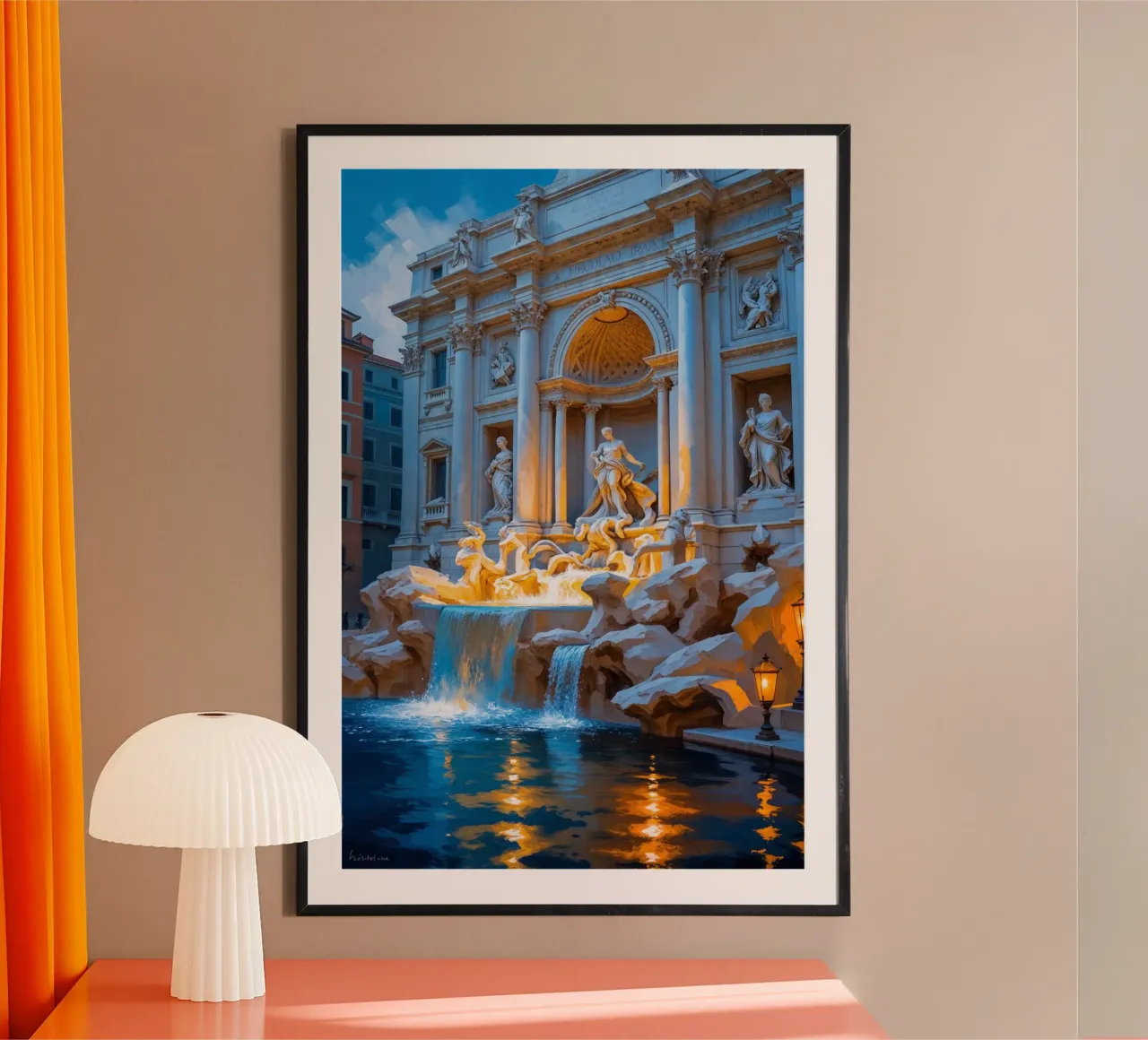 Timeless Elegance of Trevi Fountain carta hahnemühle da AlbertKlee