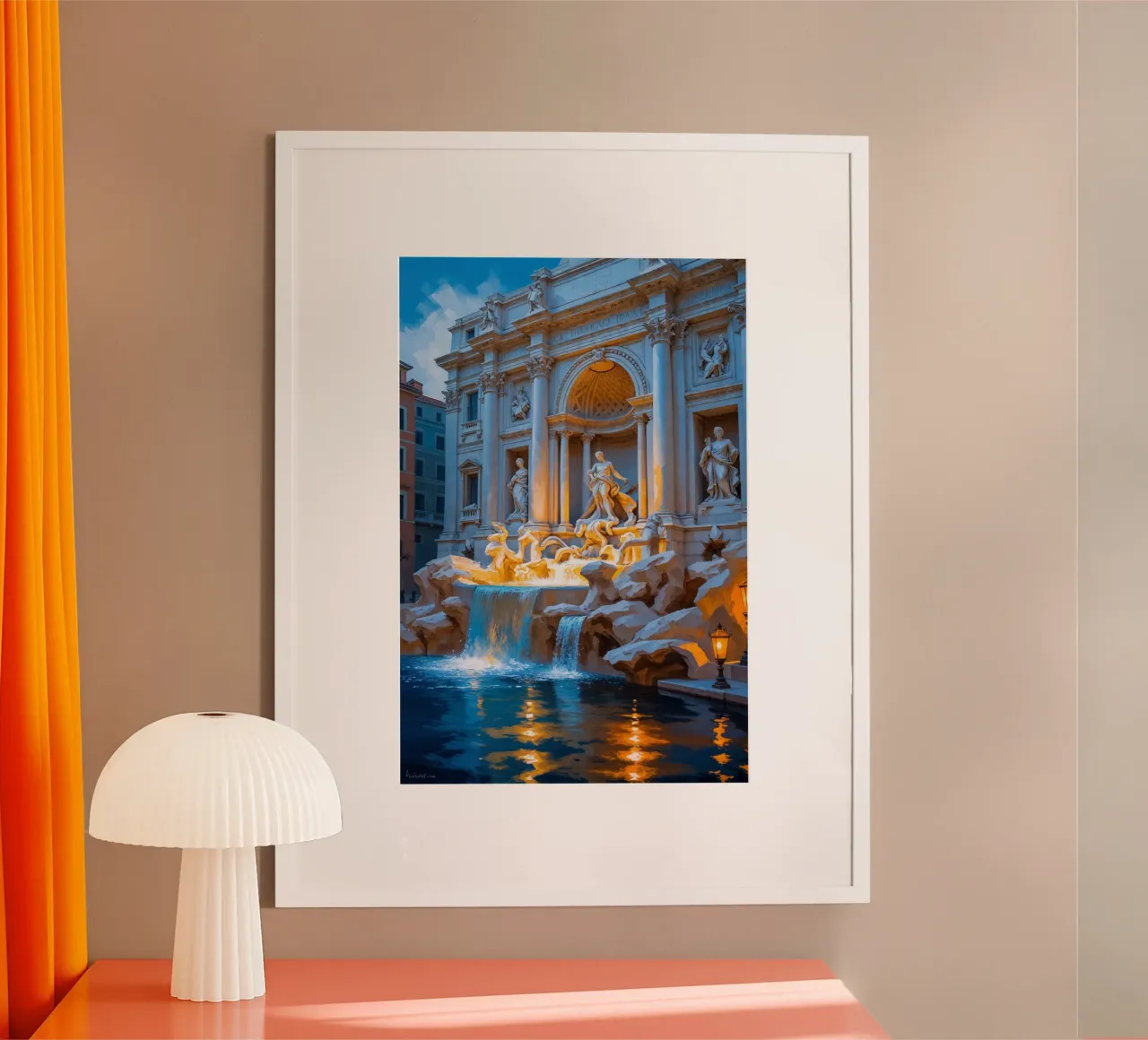Timeless Elegance of Trevi Fountain carta hahnemühle da AlbertKlee