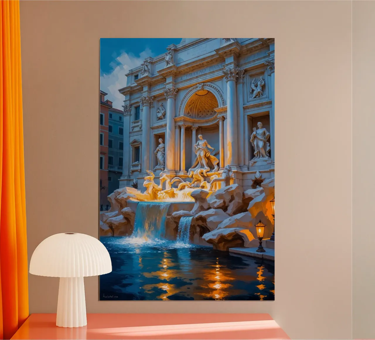 Timeless Elegance of Trevi Fountain carta hahnemühle da AlbertKlee