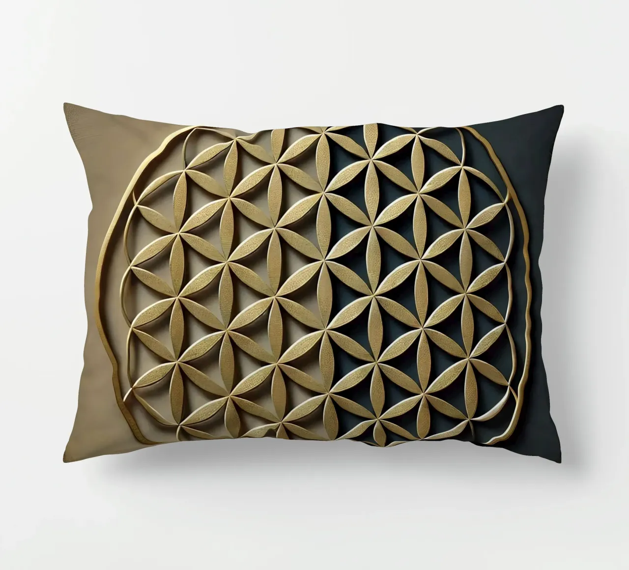 Fiore della vita oro cuscino da spiritual