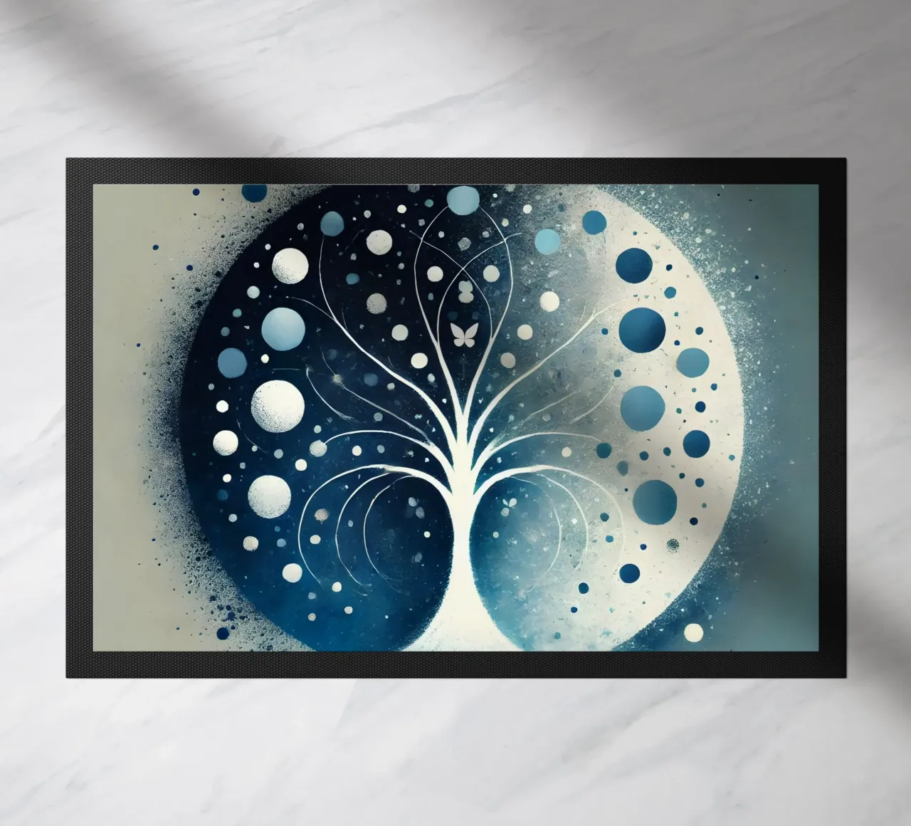 Tree blue doormat by spiritual