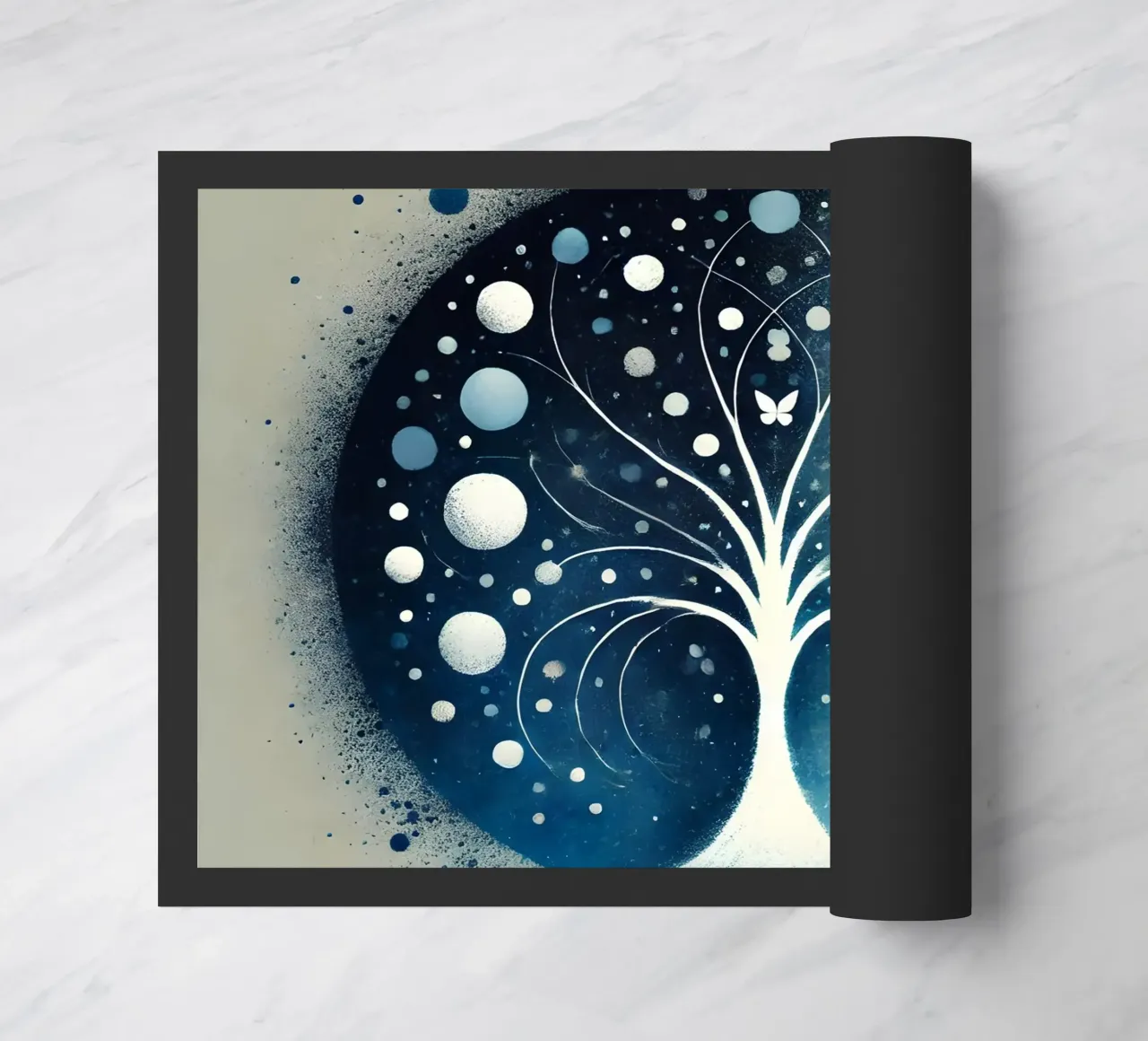 Tree blue doormat by spiritual