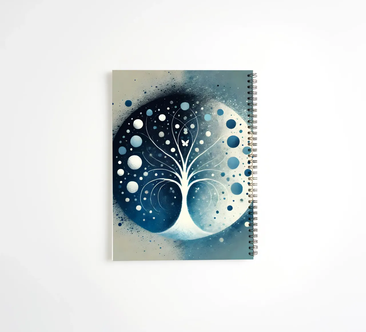Tree blue spiral notebook by spiritual