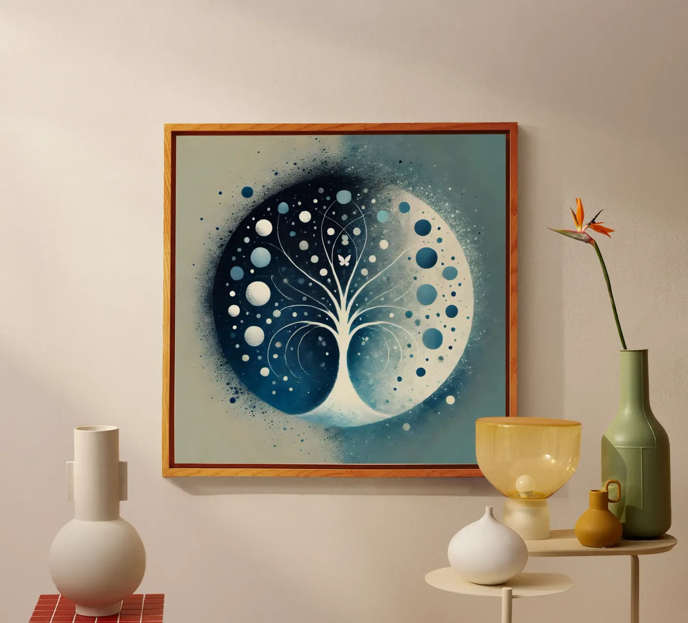Arbre bleu plexiglas de spiritual