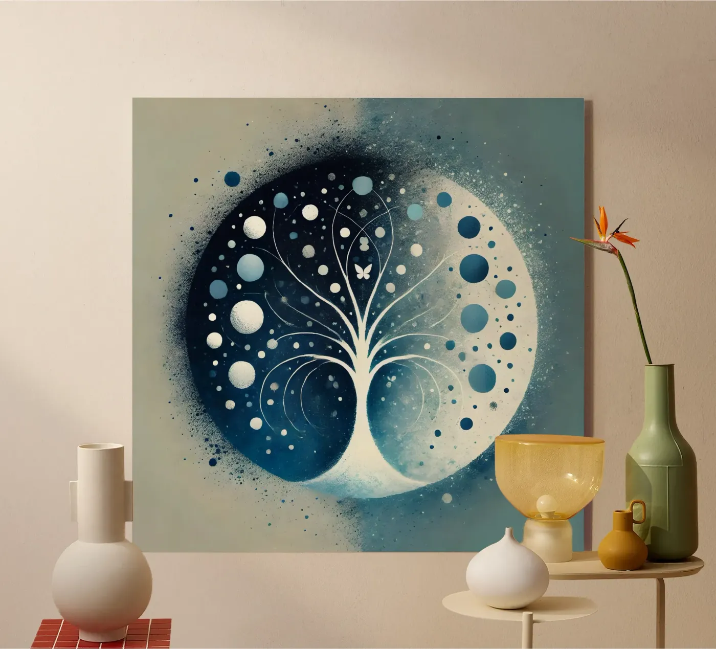 Arbre bleu plexiglas de spiritual