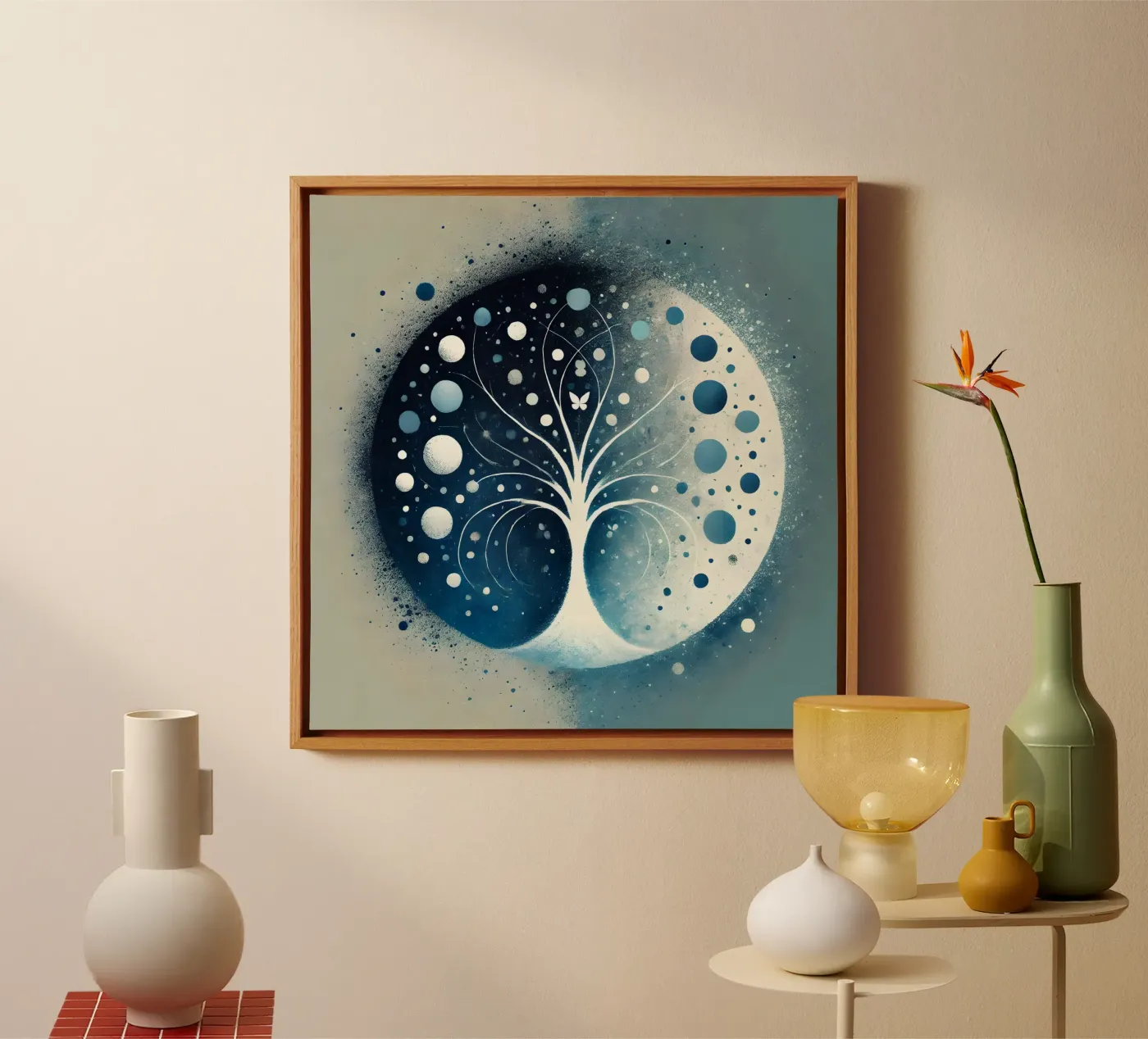 Tree blue canvas by spiritual