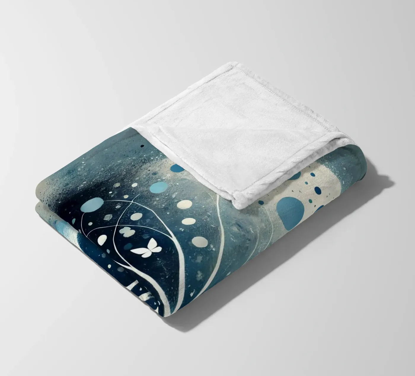 Tree blue fleece blanket by spiritual