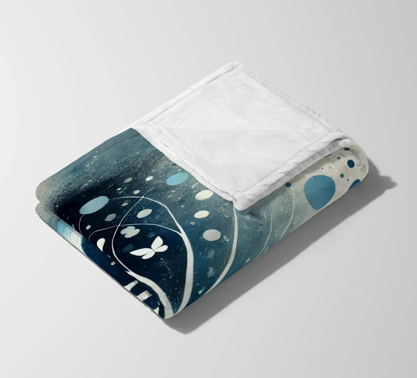 Tree blue fleece blanket by spiritual