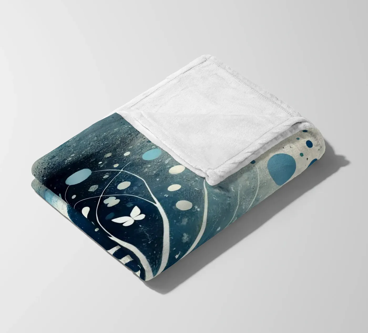 Tree blue fleece blanket by spiritual