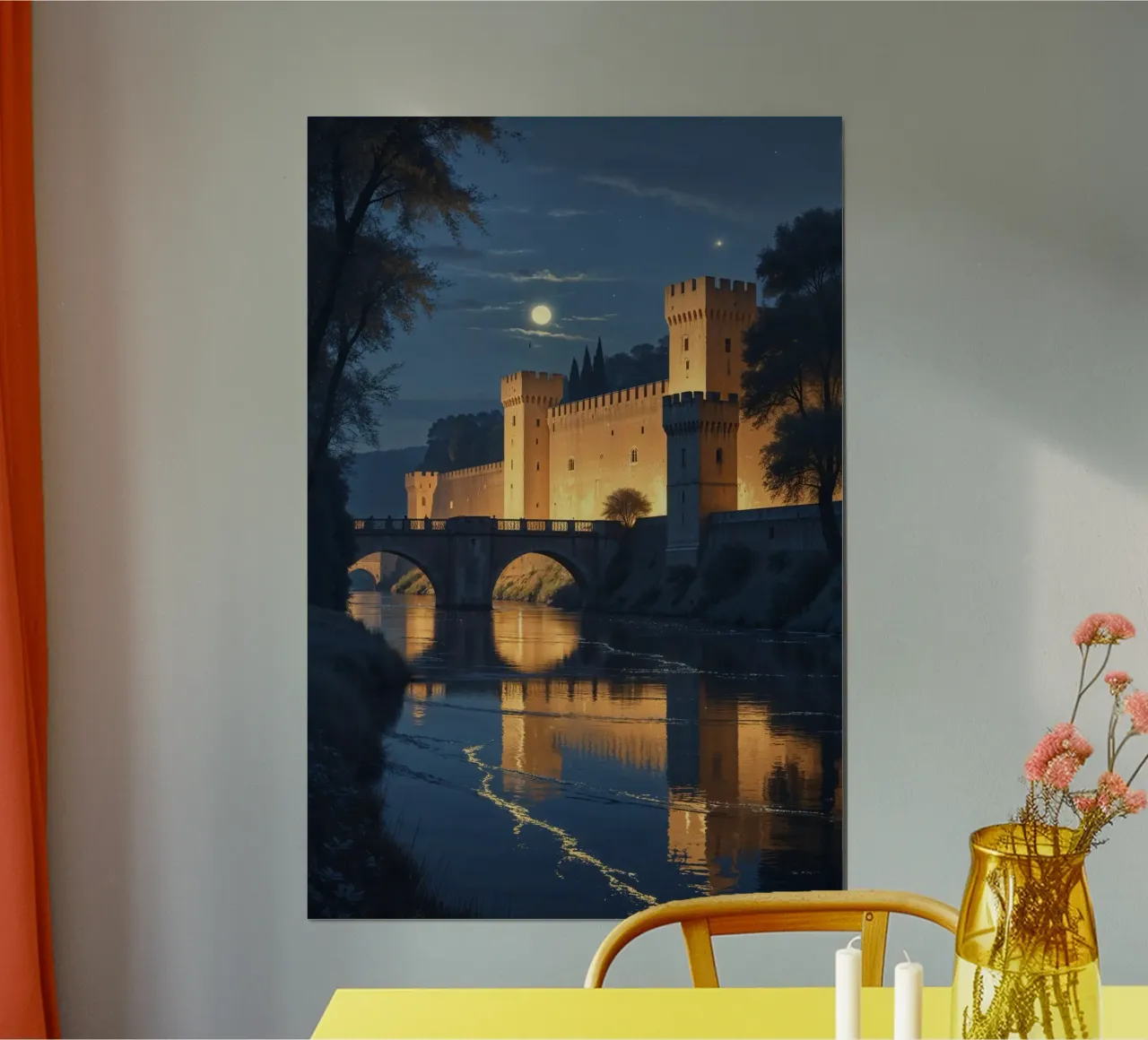 Castle Elegance Under a Starry Sky poster da AlbertKlee