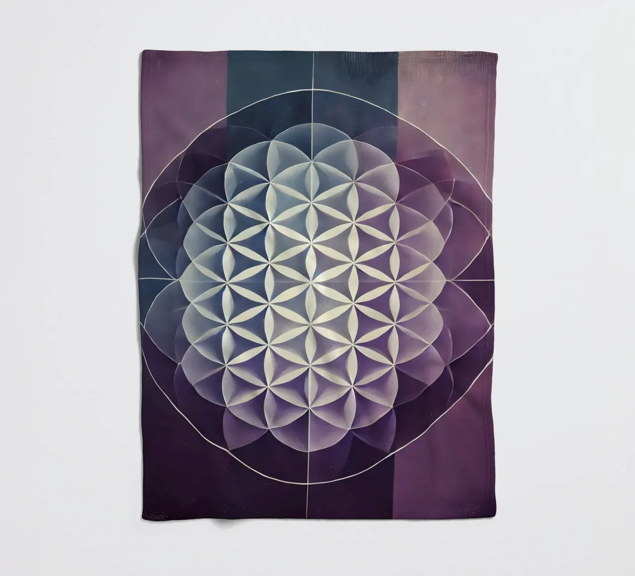 Fiore della vita viola coperta in pile da spiritual