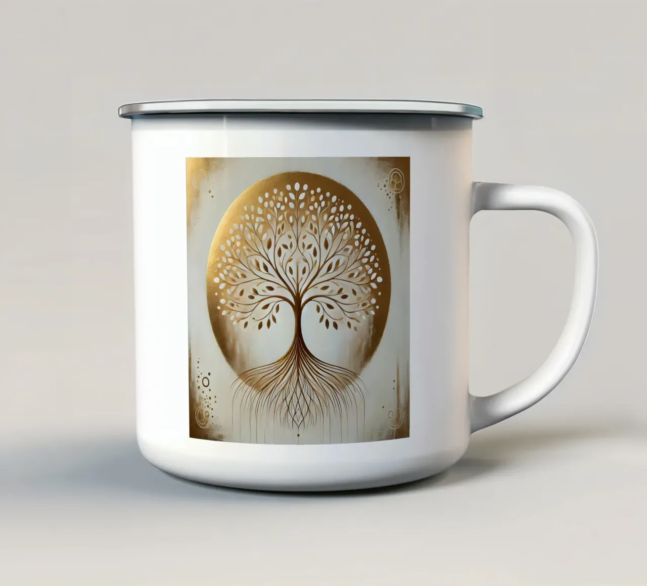 Albero d'oro tazza in smalto da spiritual