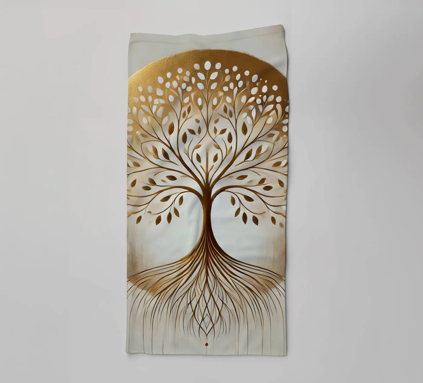 Tree gold towel by spiritual