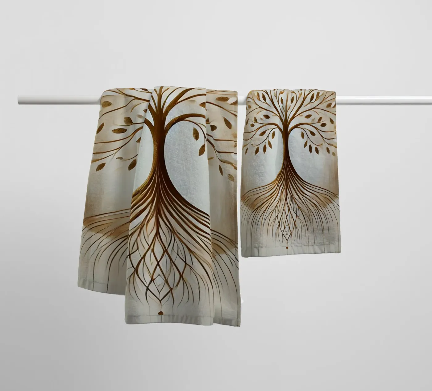 Tree gold towel by spiritual
