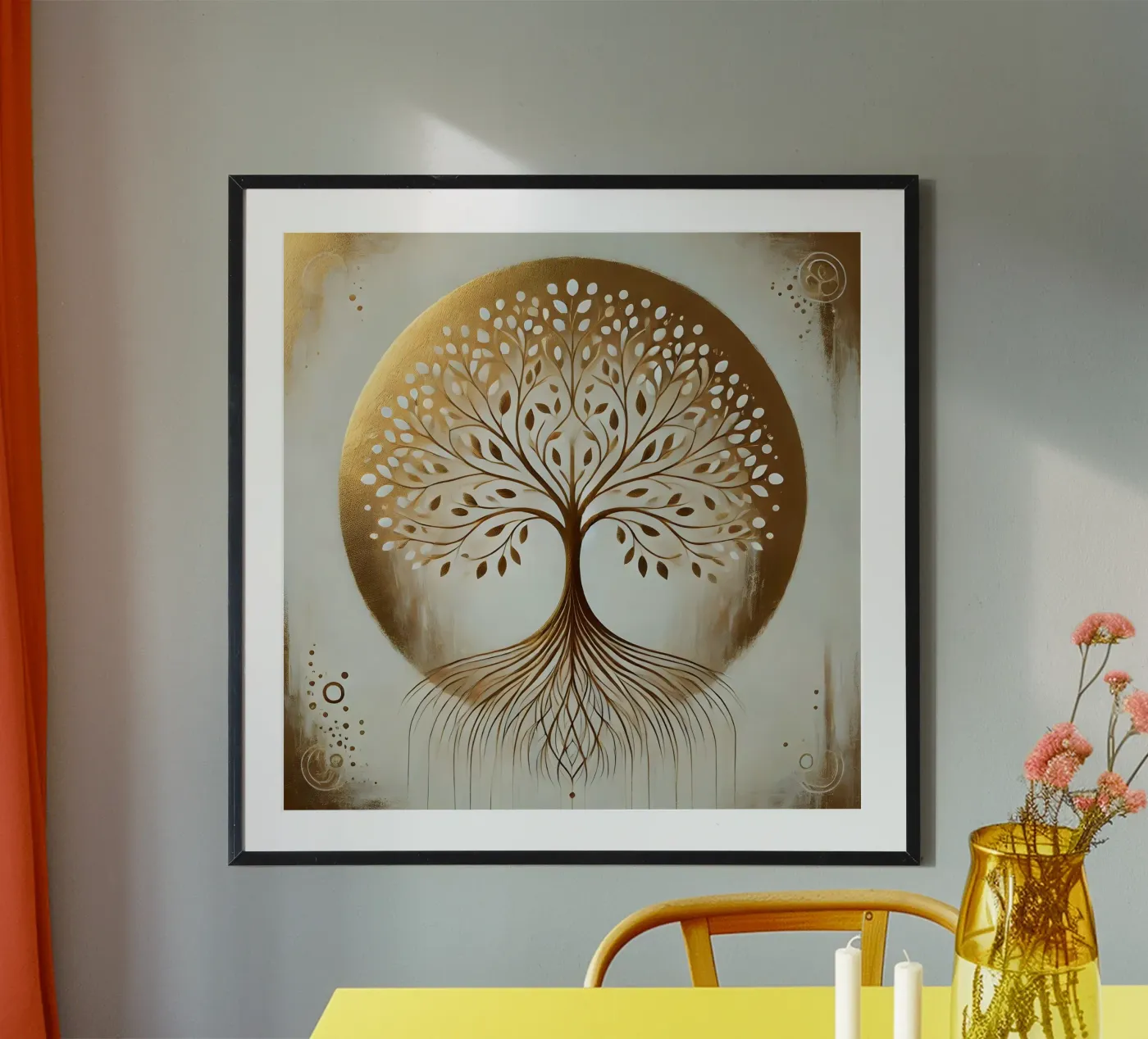 Tree gold poster by spiritual