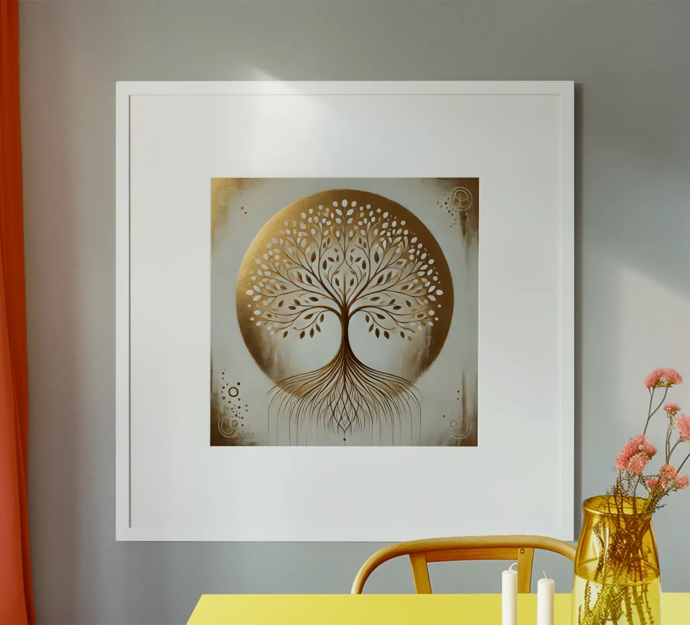 Tree gold poster by spiritual