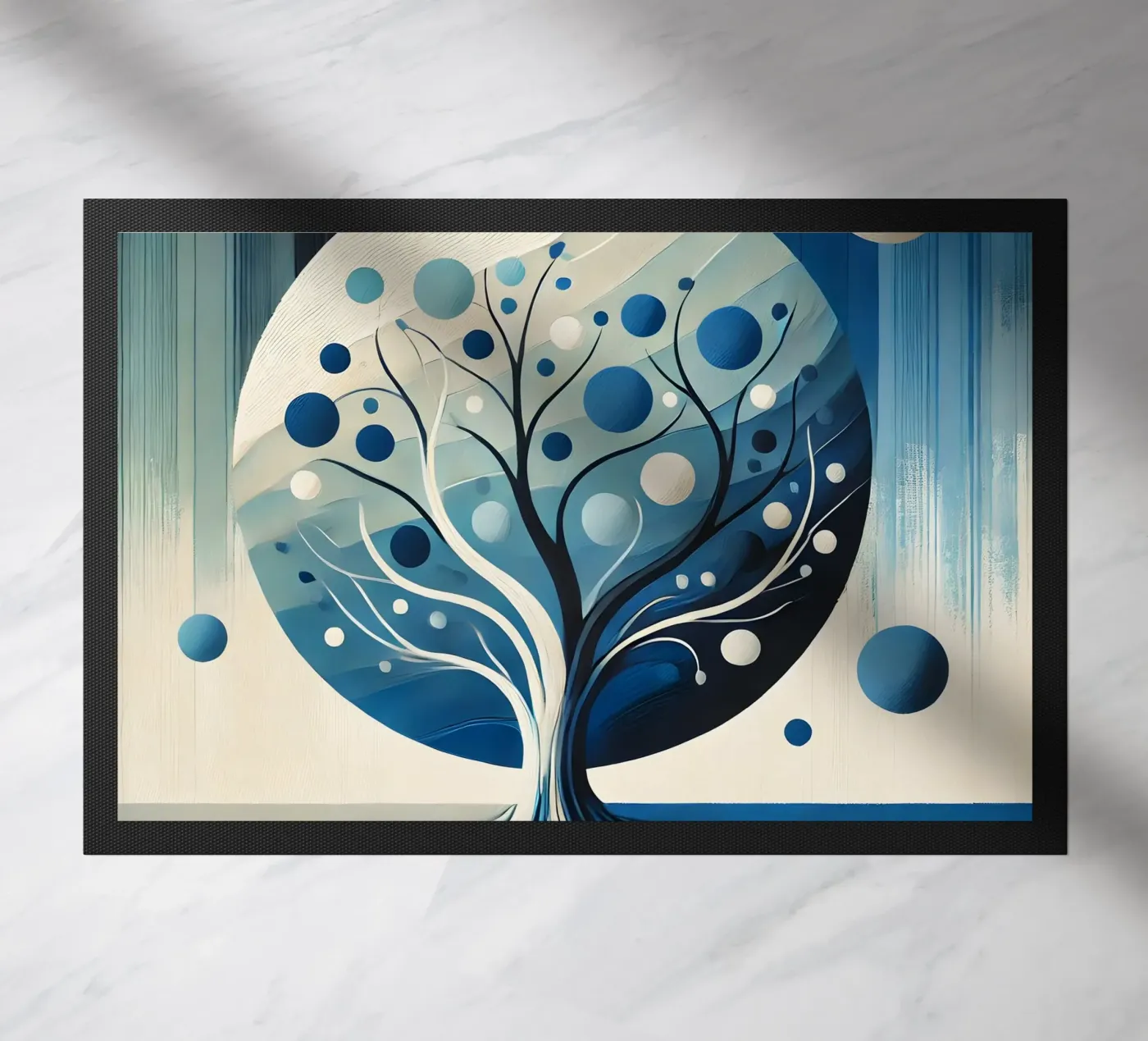 Tree blue doormat by spiritual