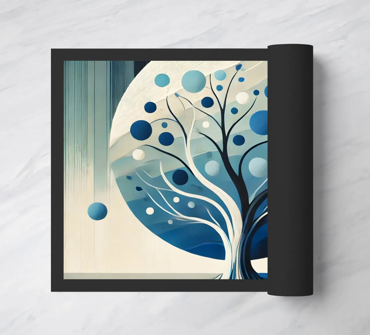 Tree blue doormat by spiritual