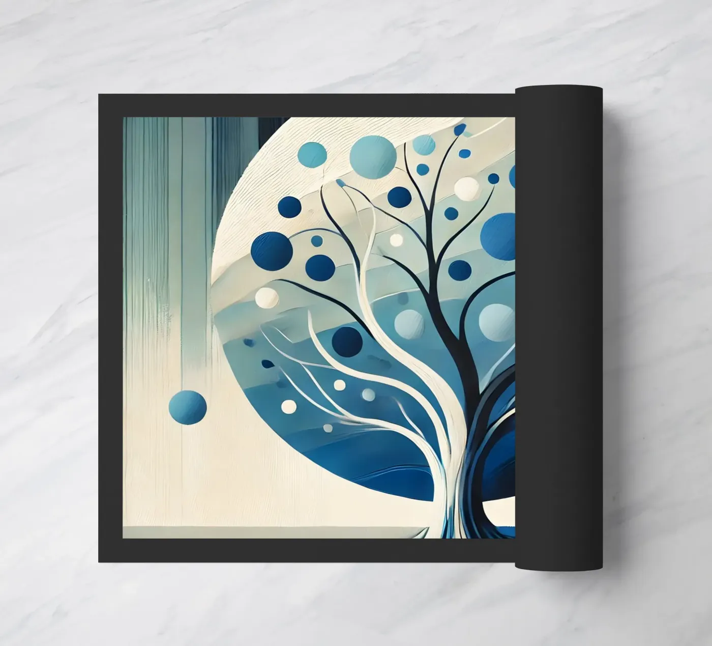 Tree blue doormat by spiritual