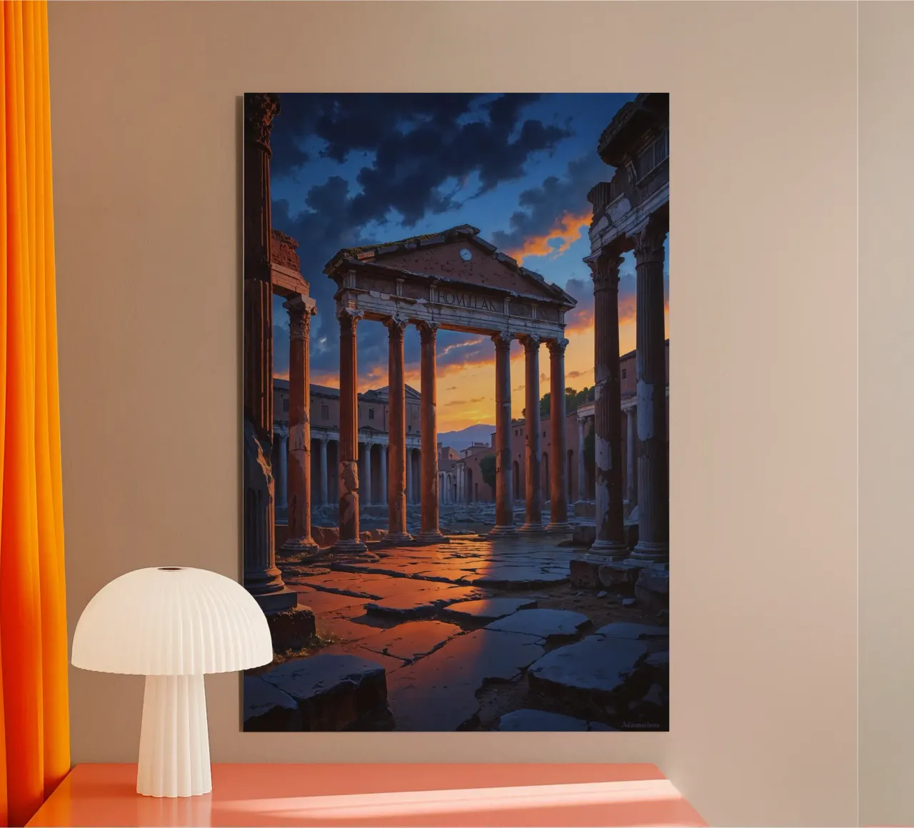 Twilight Elegance of Ancient Rome alluminio dibond da AlbertKlee