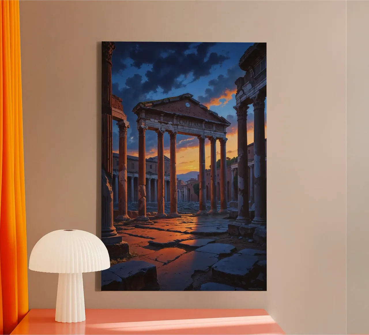 Twilight Elegance of Ancient Rome tela con Cornice a cassetta da AlbertKlee