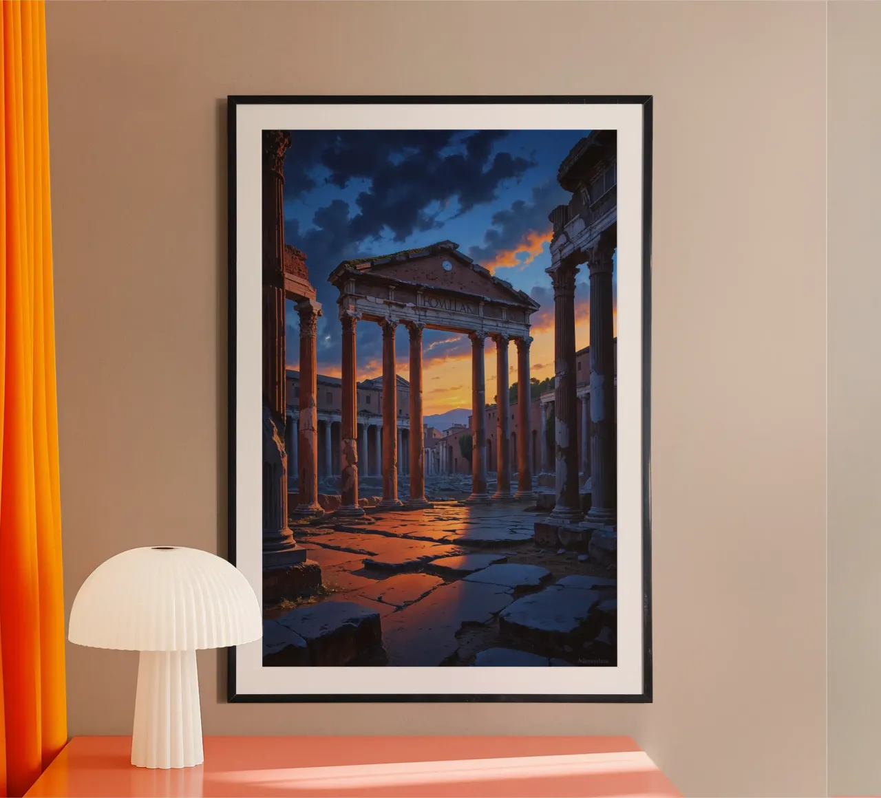 Twilight Elegance of Ancient Rome carta hahnemühle da AlbertKlee