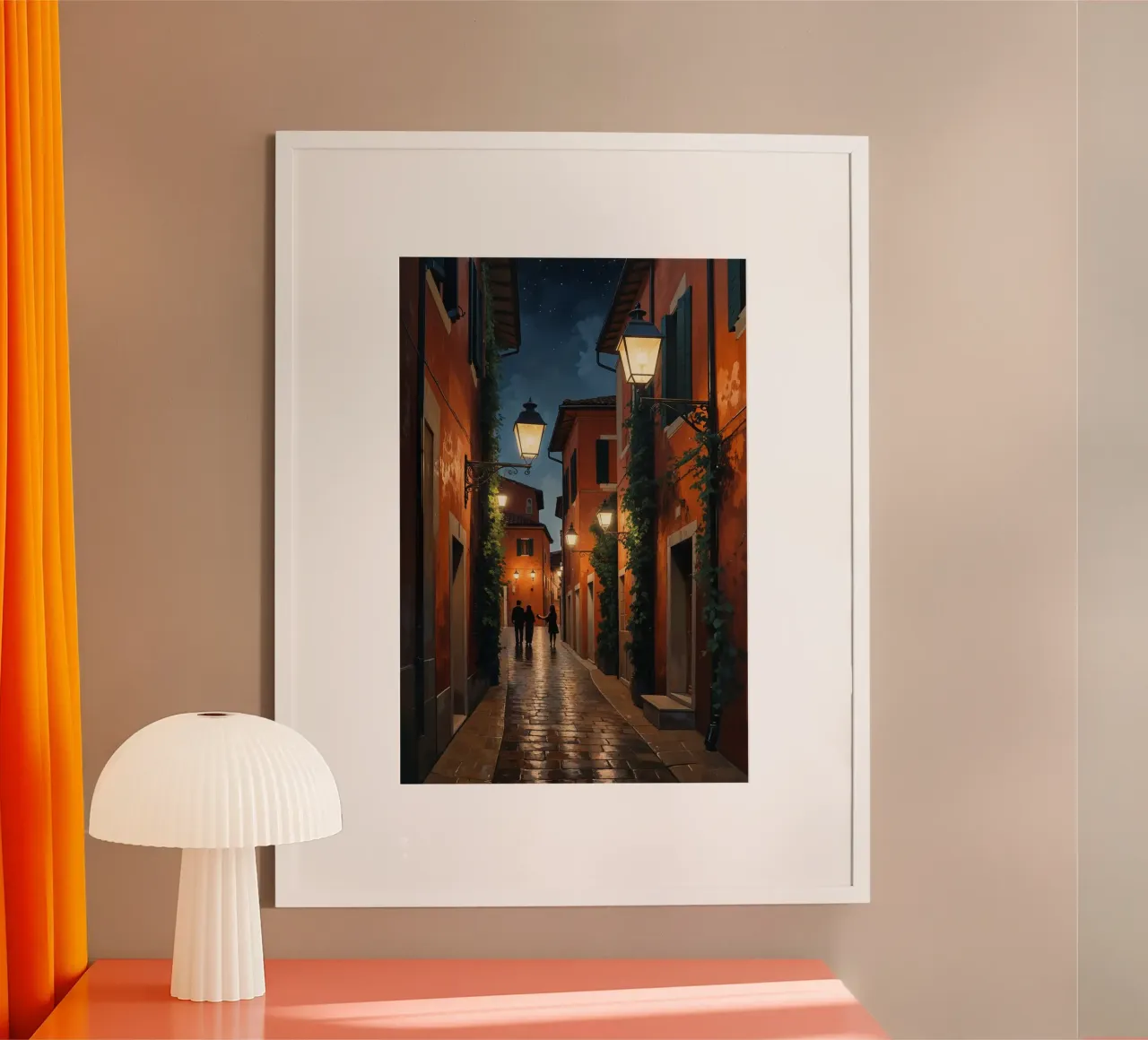 Charming Glow in Trastevere’s Streets carta hahnemühle da AlbertKlee