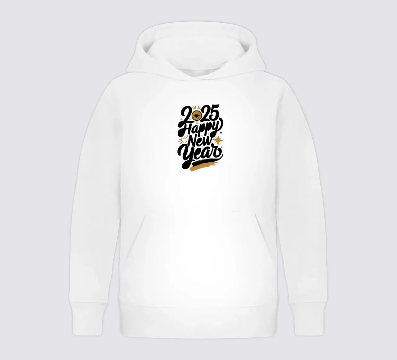 2025 Happy New Year felpa bambino con cappuccio da edsonramosart