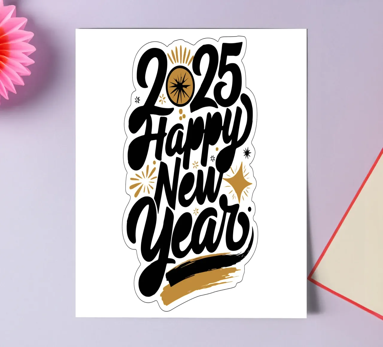 2025 Happy New Year sticker sheet by edsonramosart