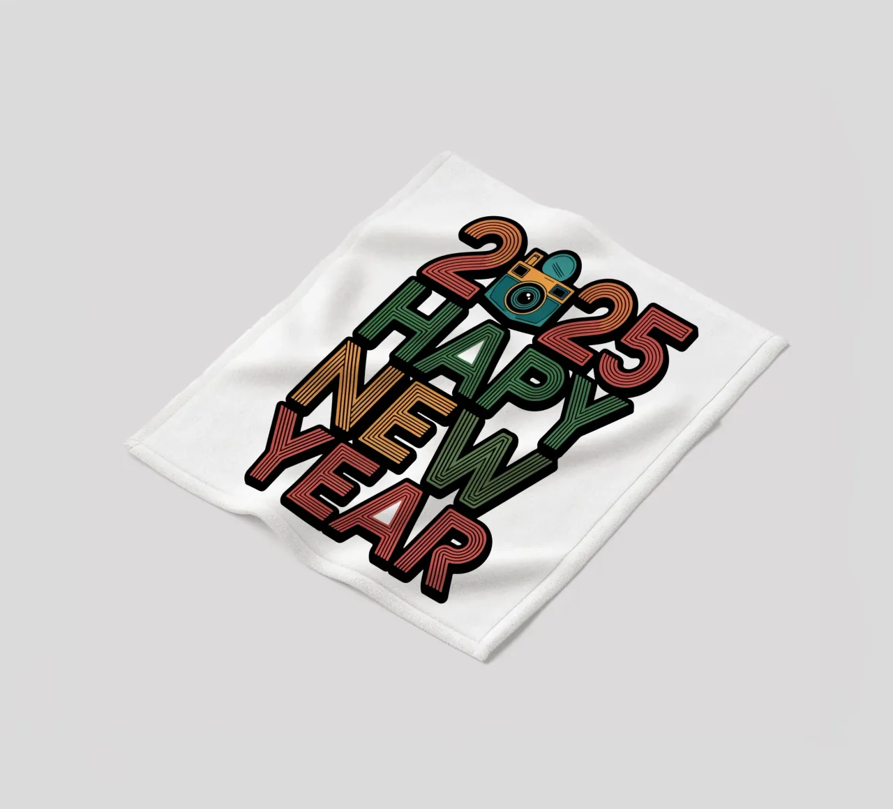 2025 Happy New Year coperta in pile da edsonramosart