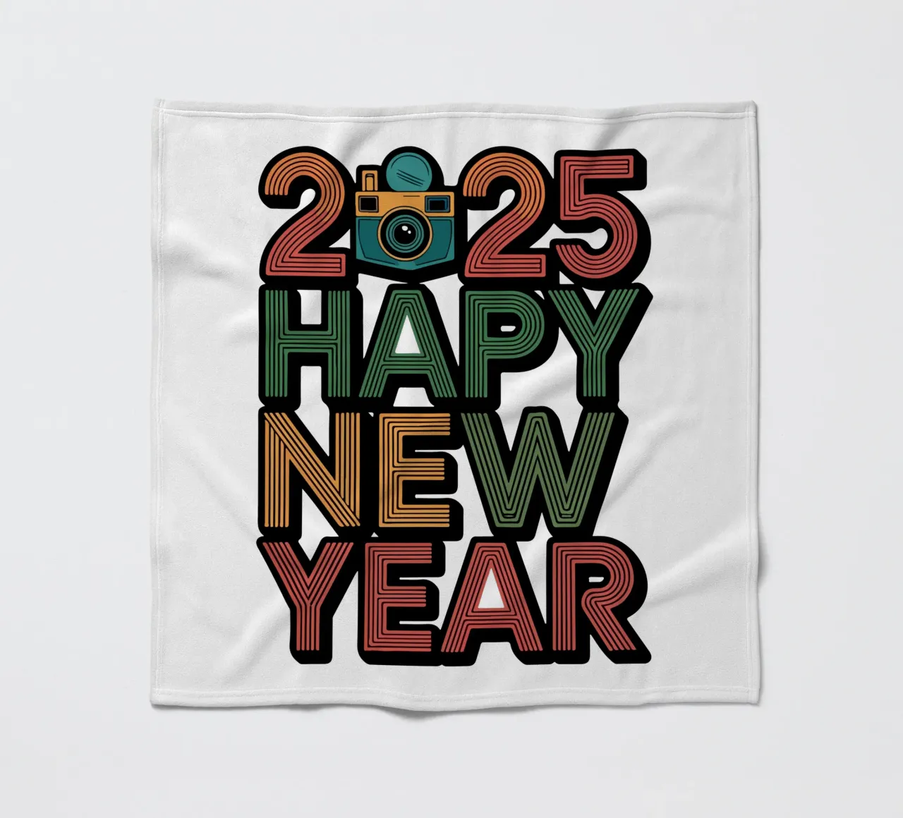 2025 Happy New Year coperta in pile da edsonramosart