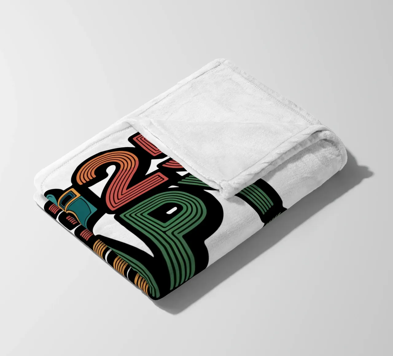 2025 Happy New Year coperta in pile da edsonramosart
