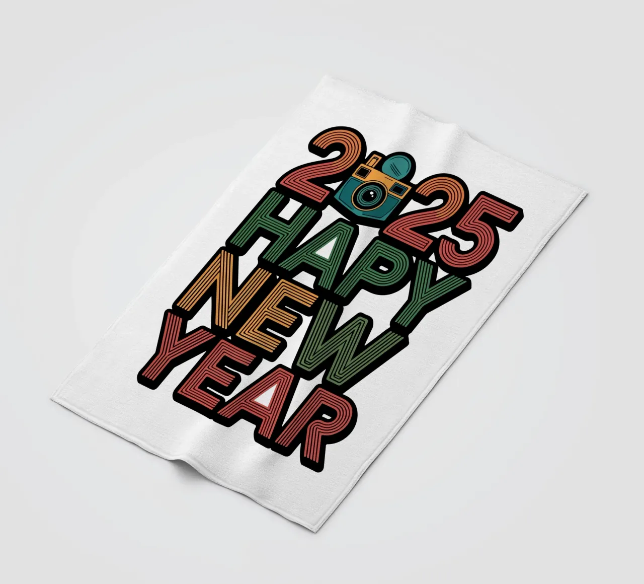 2025 Happy New Year coperta in pile da edsonramosart