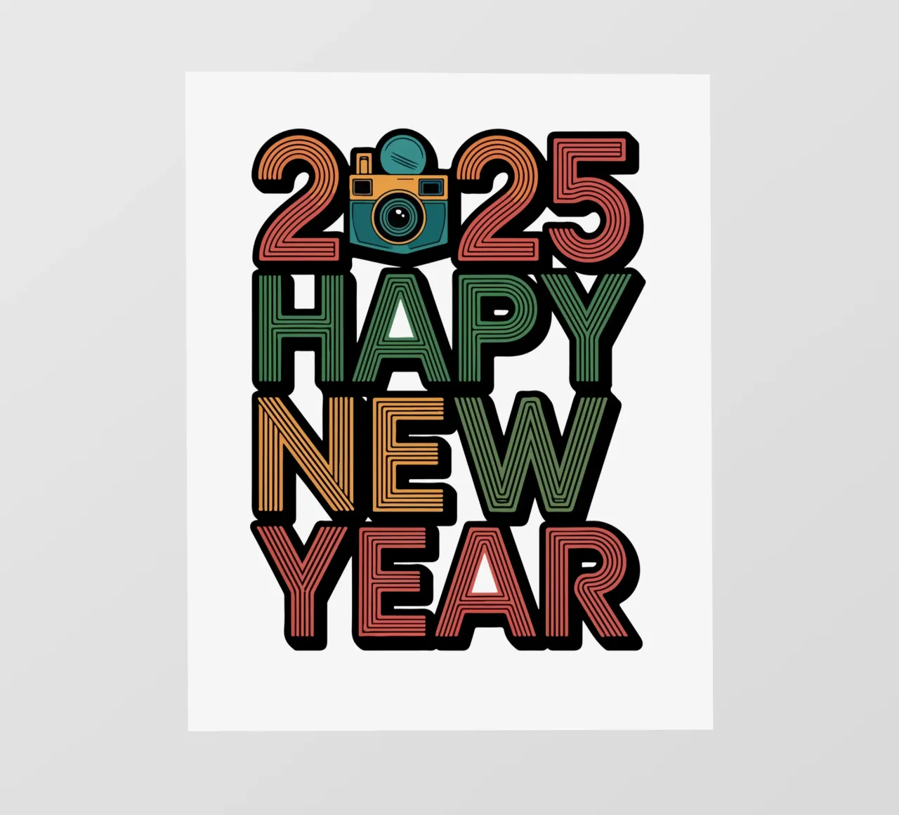 2025 Happy New Year telo in pvc da edsonramosart