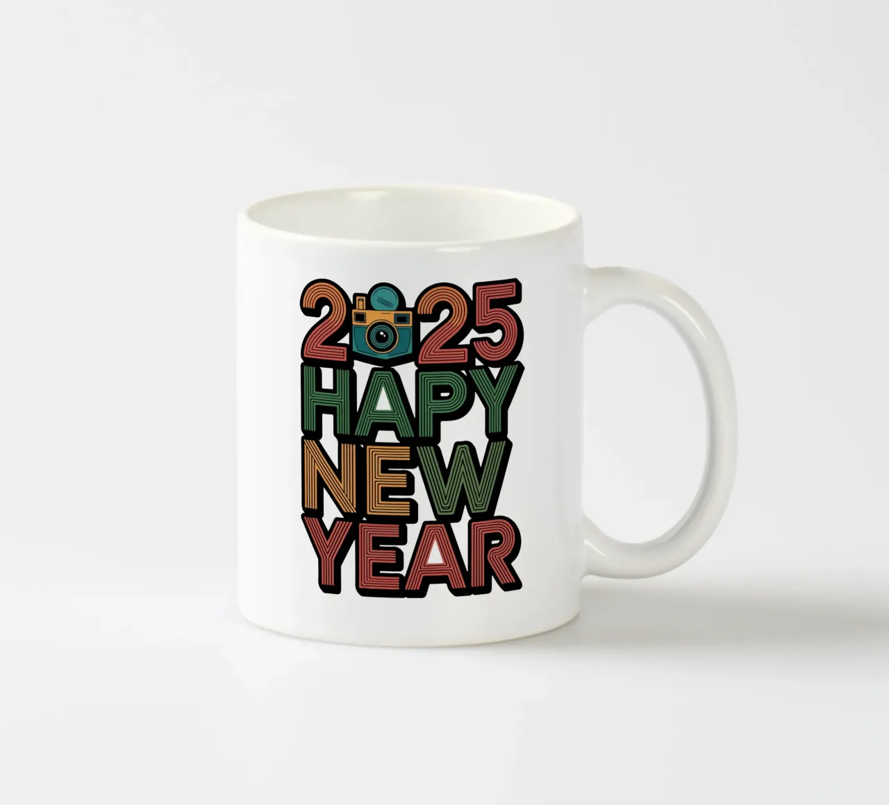 2025 Happy New Year tazza in ceramica da edsonramosart