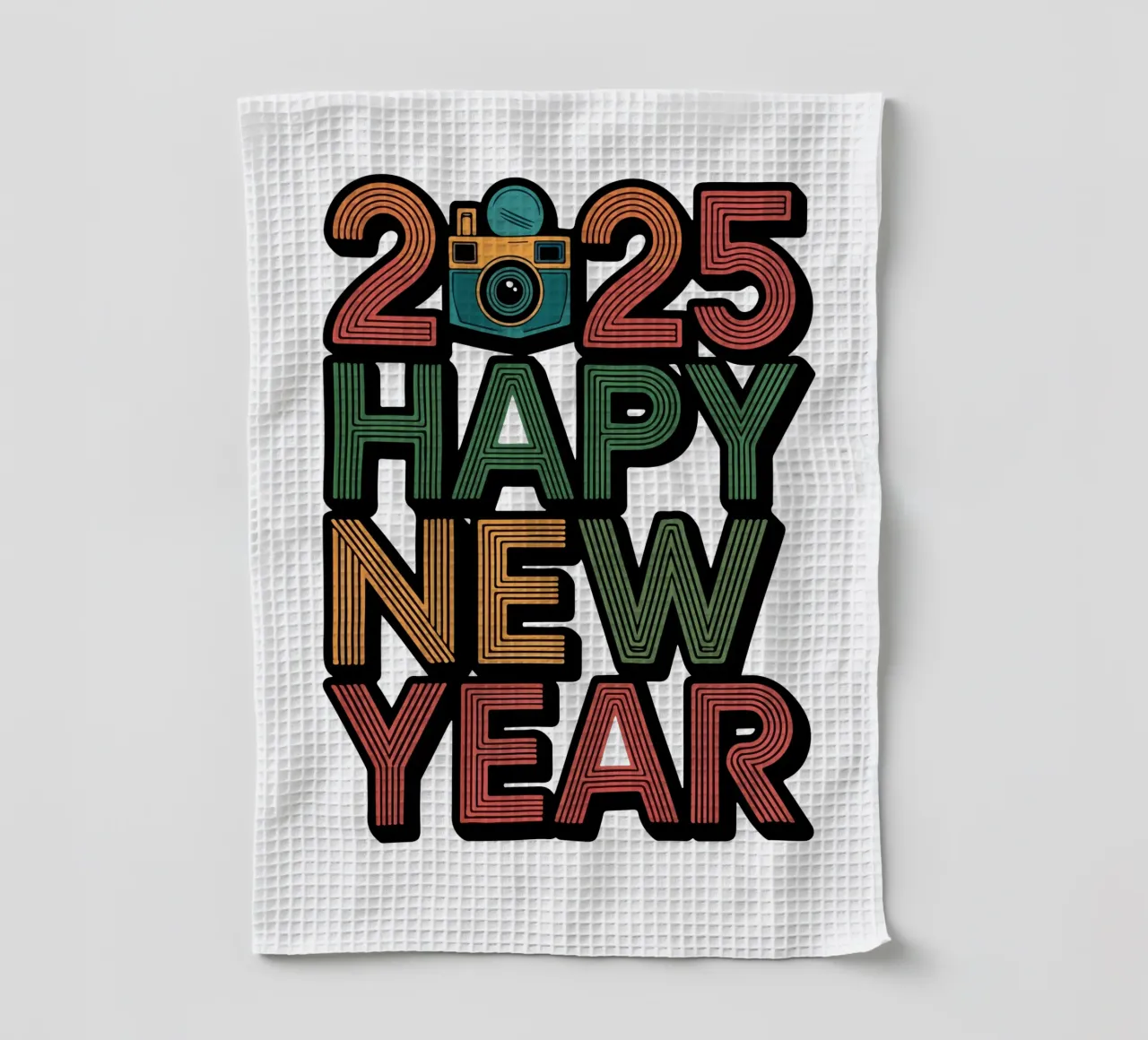 2025 Happy New Year canovaccio da cucina da edsonramosart
