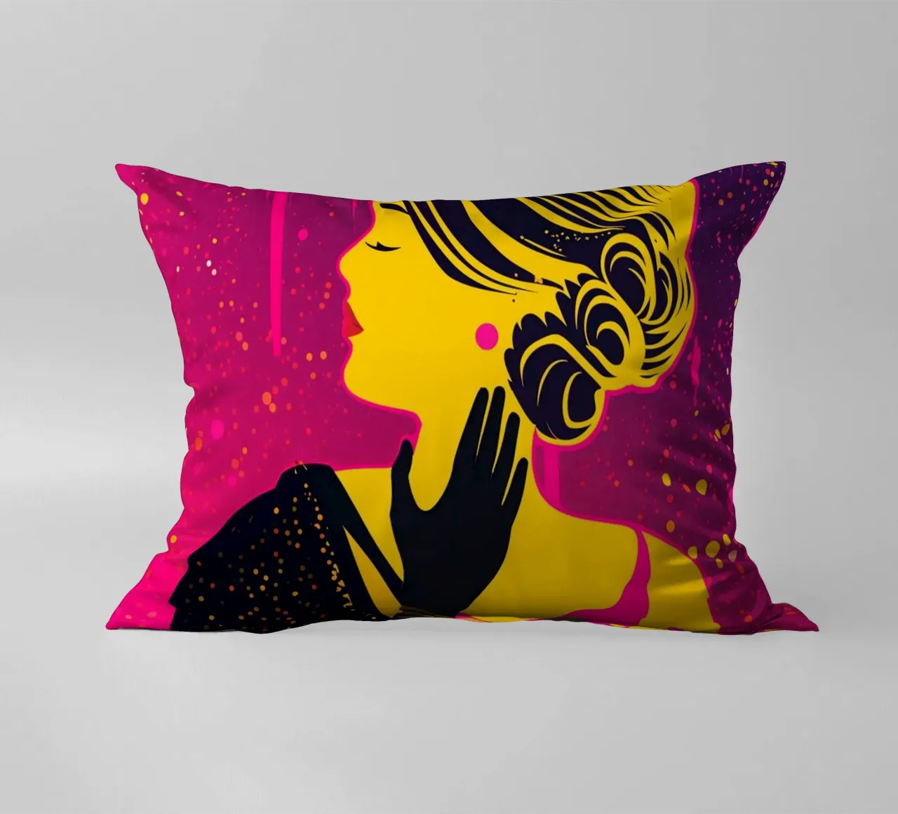 Neon moderno Klimt a pois Pop Art Donna cuscino da Autofocus