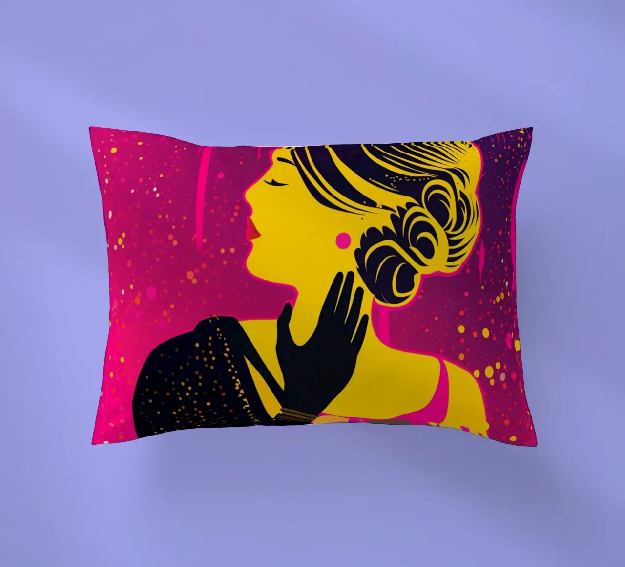 Neon moderno Klimt a pois Pop Art Donna cuscino da Autofocus