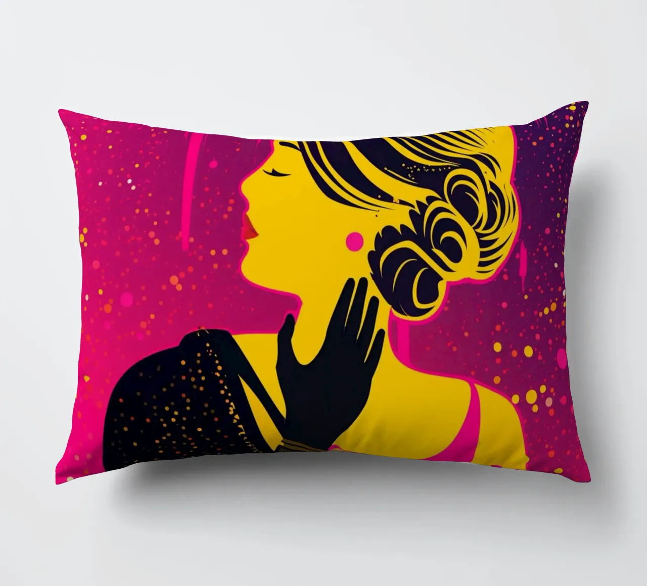 Neon moderno Klimt a pois Pop Art Donna cuscino da Autofocus