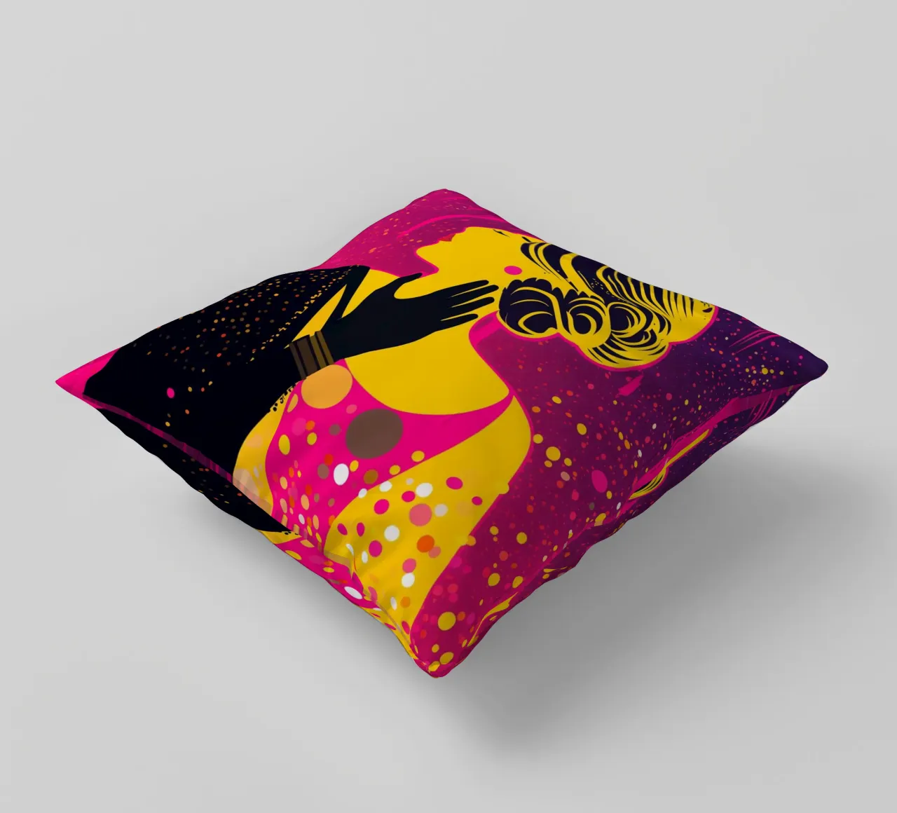 Neon moderno Klimt a pois Pop Art Donna cuscino da Autofocus
