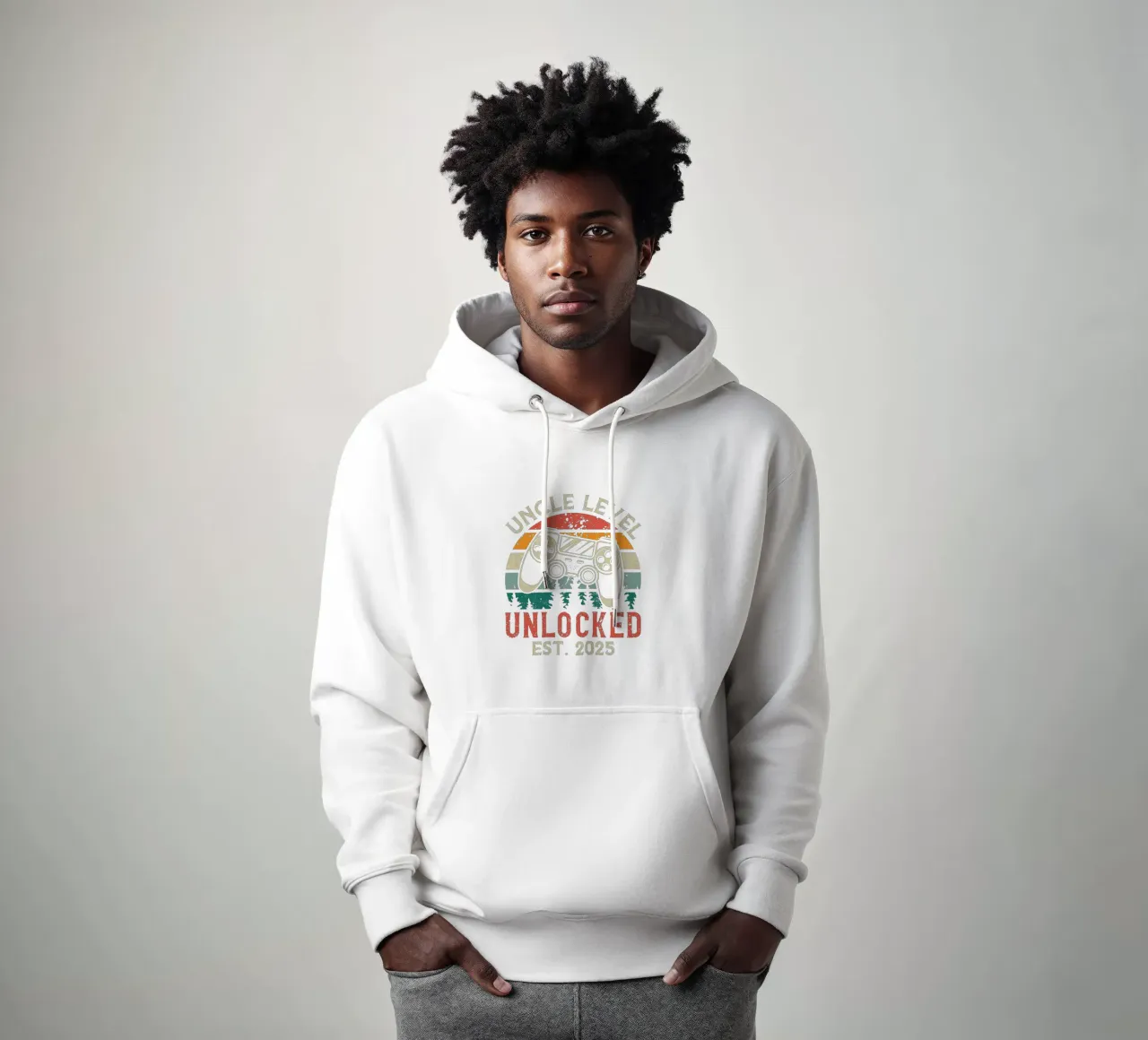 Uncle Level Unlocked Est. 2025 sudadera con capucha de edsonramosart