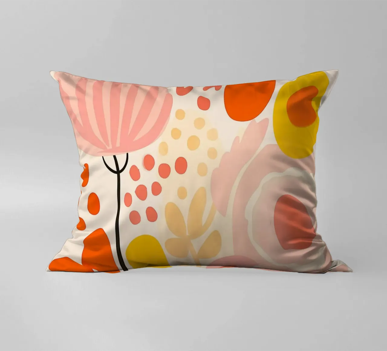 The lightness of being in summer | Floral pattern decorative cushion by Autofocus